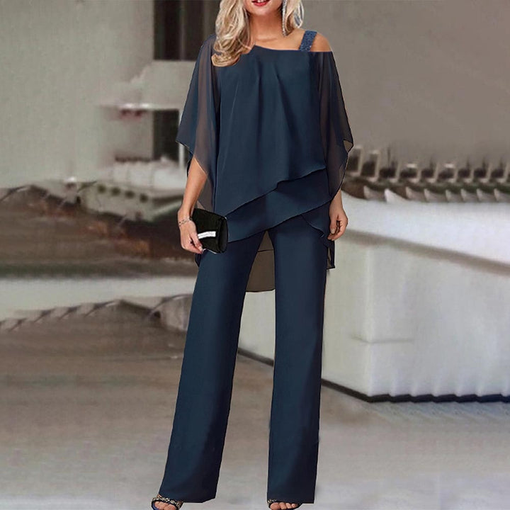 Eliza Trendy 2-Piece Women's Outfit-Dark Blue-S-State of Style