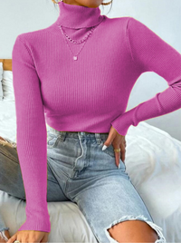 ElizasShirt | Women's Sweater with Collar-Rose-S-State of Style