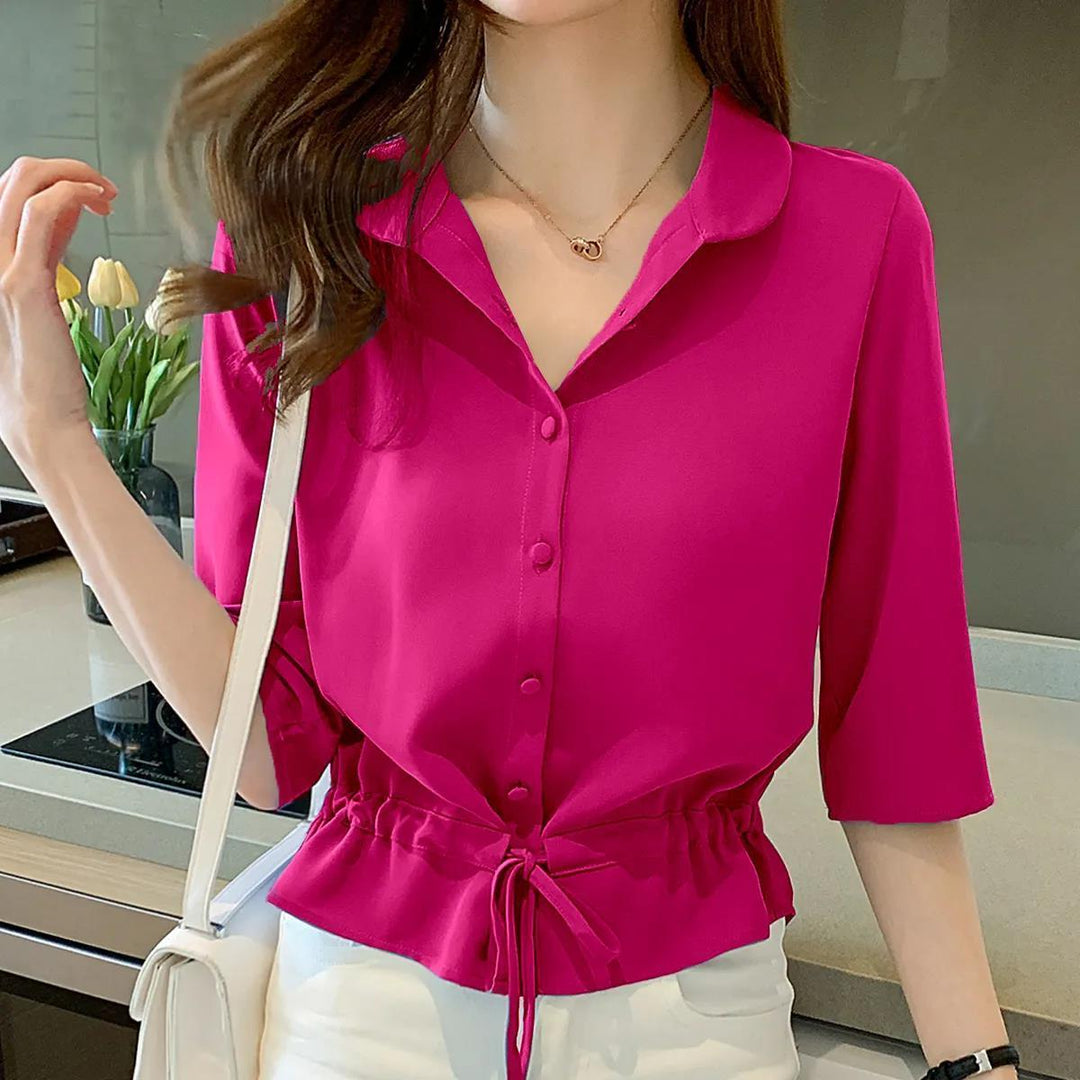 EllesBlouse | Detailed Blouse for Women-Pink-XS-State of Style