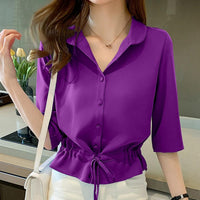 EllesBlouse | Detailed Blouse for Women-Purple-XS-State of Style
