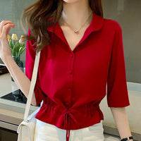 EllesBlouse | Detailed Blouse for Women-Red-XS-State of Style