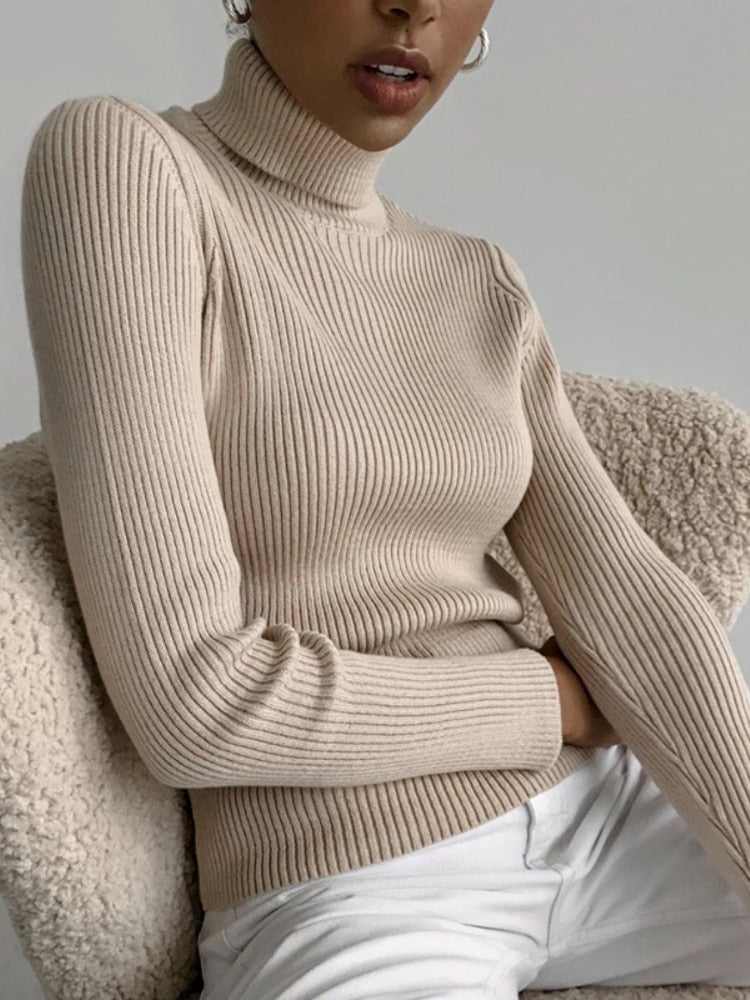 EllieSweater | Turtleneck Sweater for Women-Black-One size-State of Style