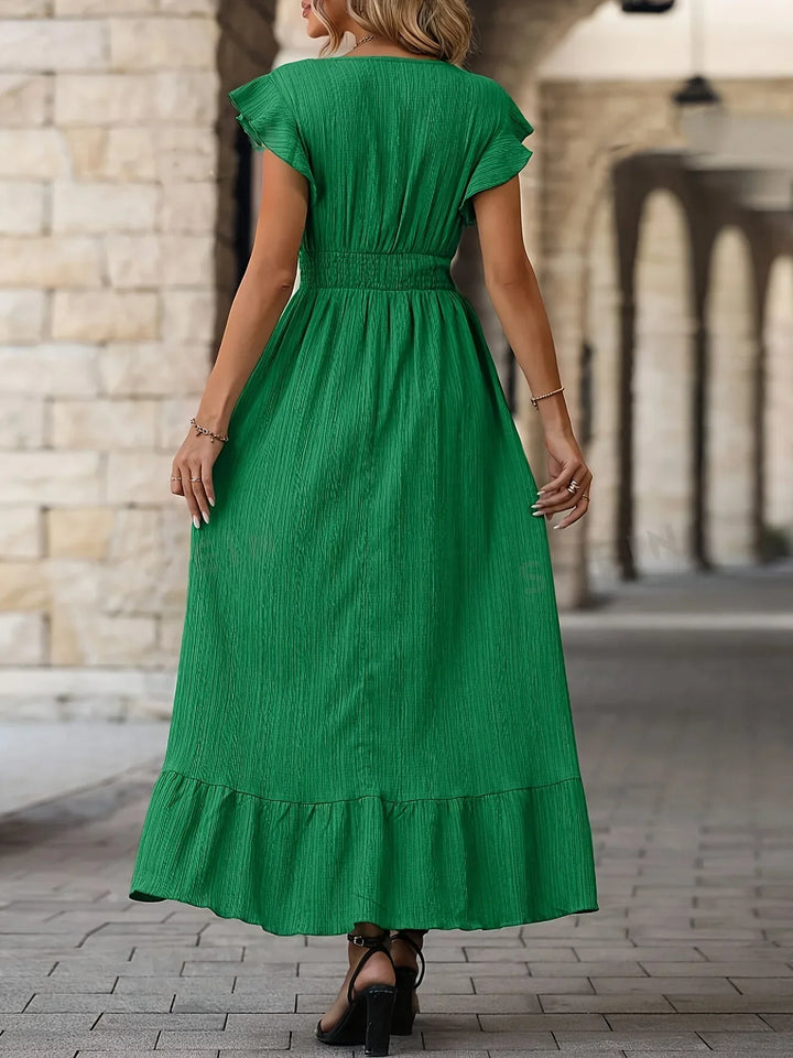 Eloise Ruches Dress | Versatile and Stylish-Light Green-S-State of Style