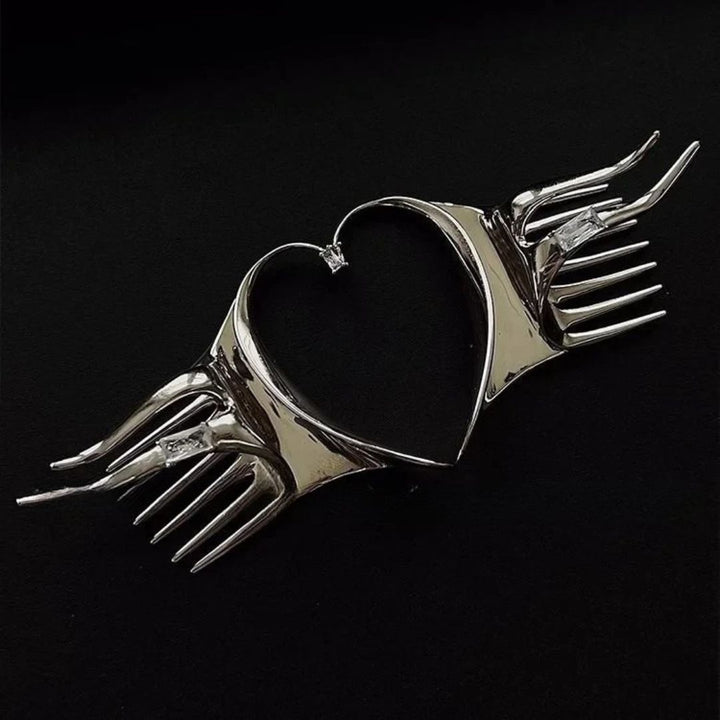 Elysia Elven Wing Silver Earrings-State of Style