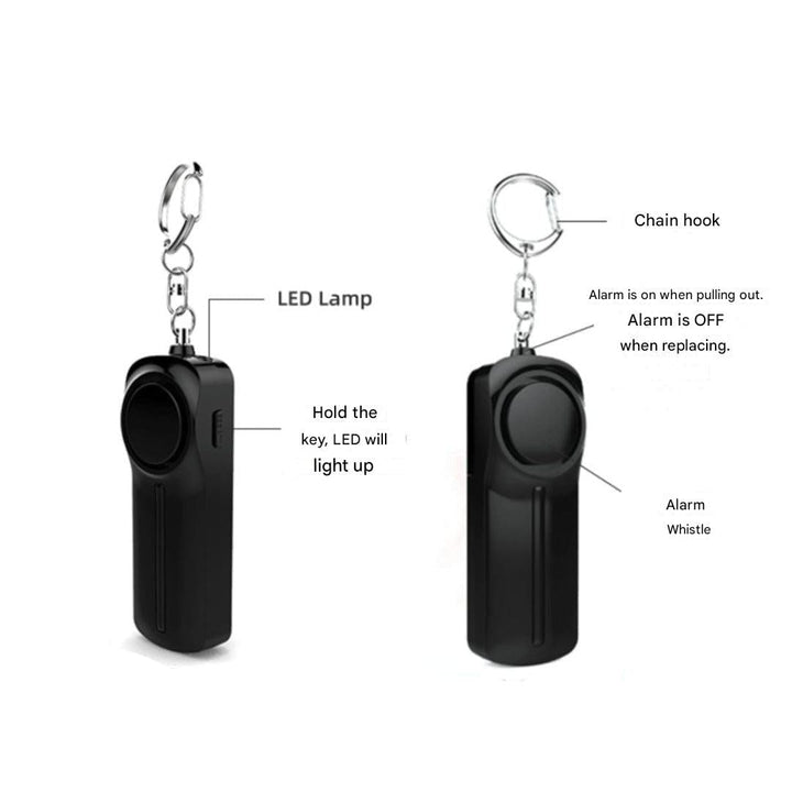 Emergency Alarm Keychain – SafePing-Black-State of Style