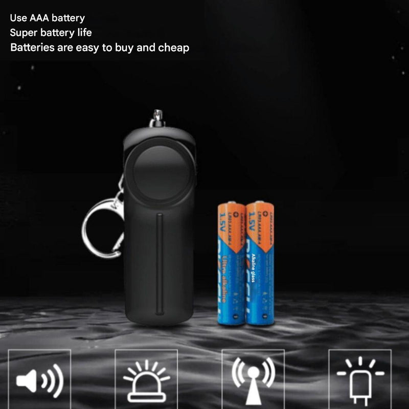 Emergency Alarm Keychain – SafePing-Black-State of Style