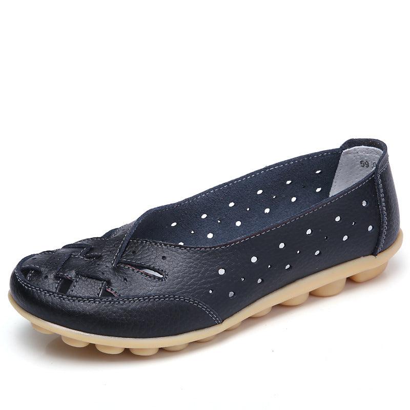 Emma - Orthopedische Marineblauwe Damesflats-Marineblauw-35-State of Style
