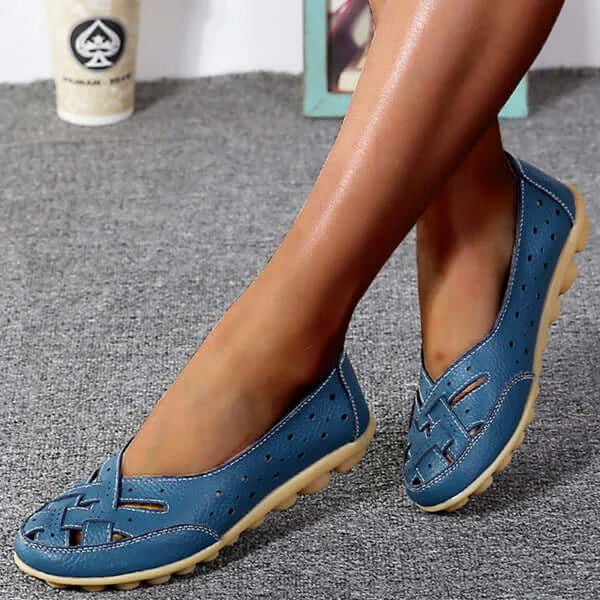 Emma - Orthopedische Witte Comfortschoenen-Blauw-34-State of Style