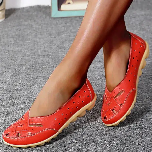 Emma - Orthopedische Witte Comfortschoenen-Rood-34-State of Style