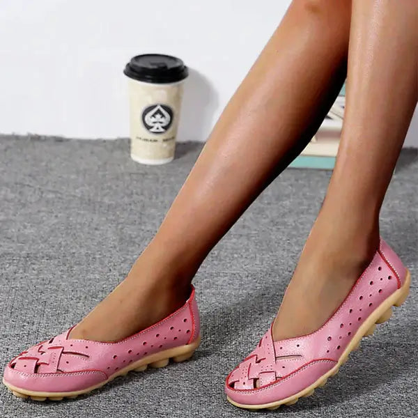 Emma - Orthopedische Witte Comfortschoenen-Roze-34-State of Style