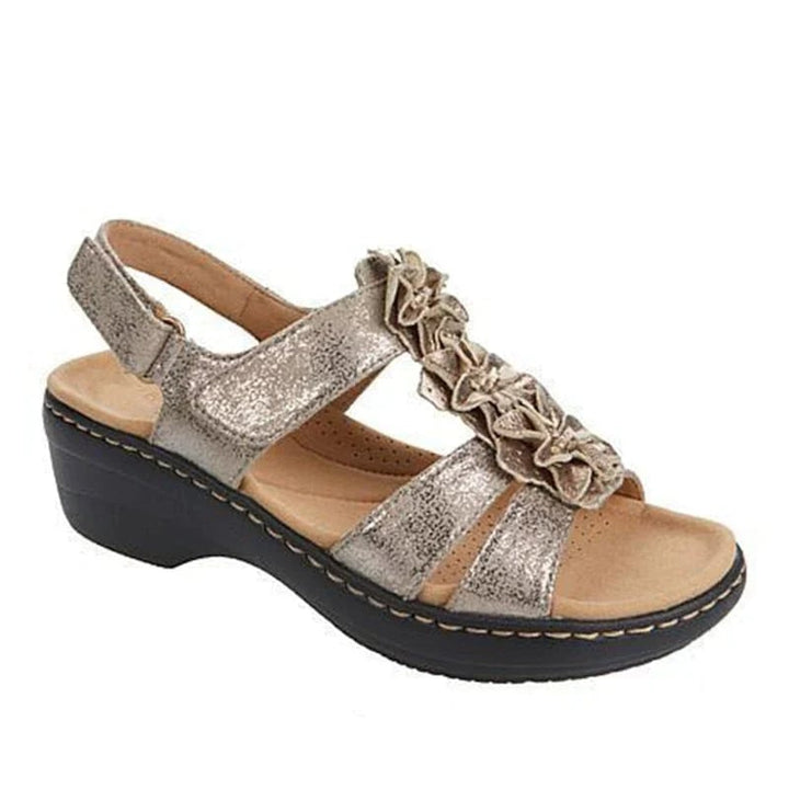 Emma - Orthopedische Witte Sandalen-Goud-34-State of Style