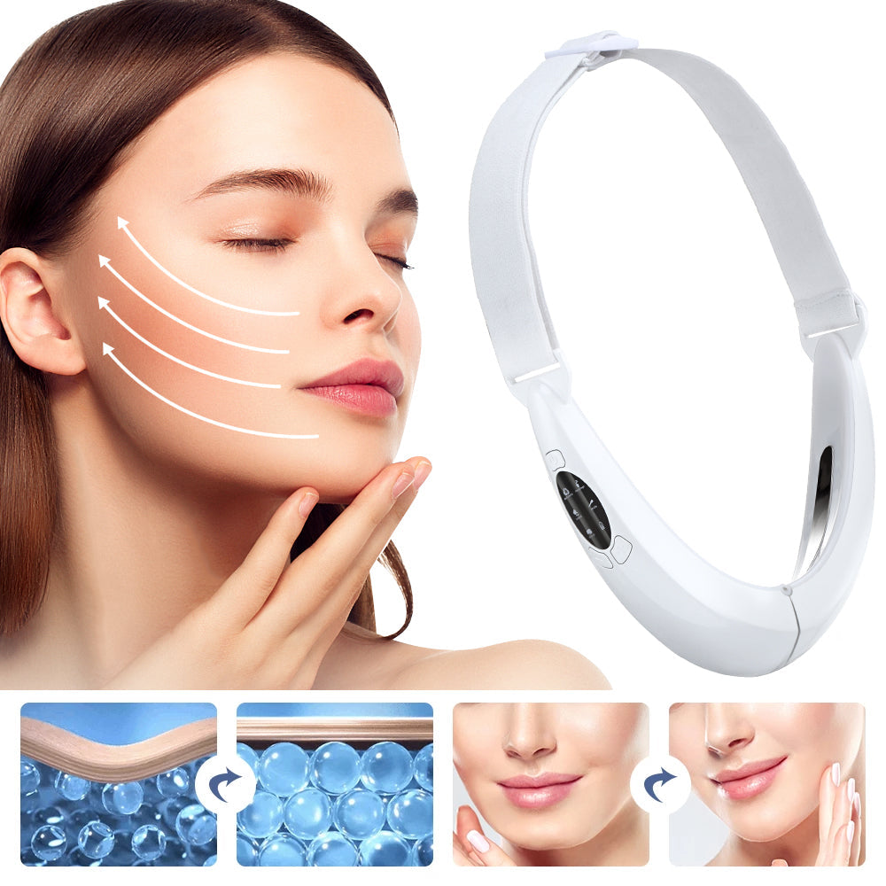EMS GEZICHTSVERSTEVIGER MET LED THERAPIE - SLANKER GEZICHT EN DUBBELE KINVERWIJDERING-Wit-State of Style