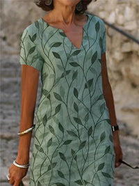 Enchanting Dress with Magical Design in Emerald Green - GreenAura-S-State of Style