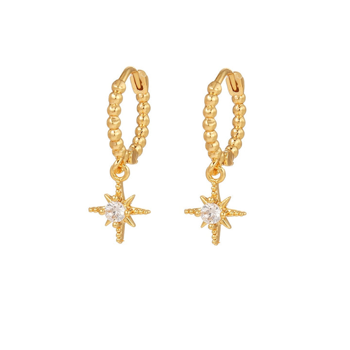Enchanting Starlight Earrings - Astrid-Star Hoop Earrings-State of Style