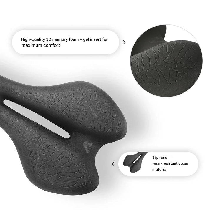 Ergonomic Bicycle Saddle with Memory Foam – SaddlePeak AirRide-State of Style