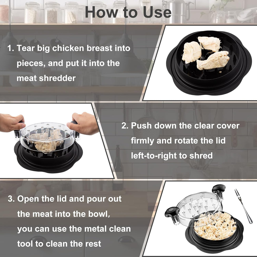 Ergonomic Chicken Shredder Tool - ErgoShredder-Black-State of Style