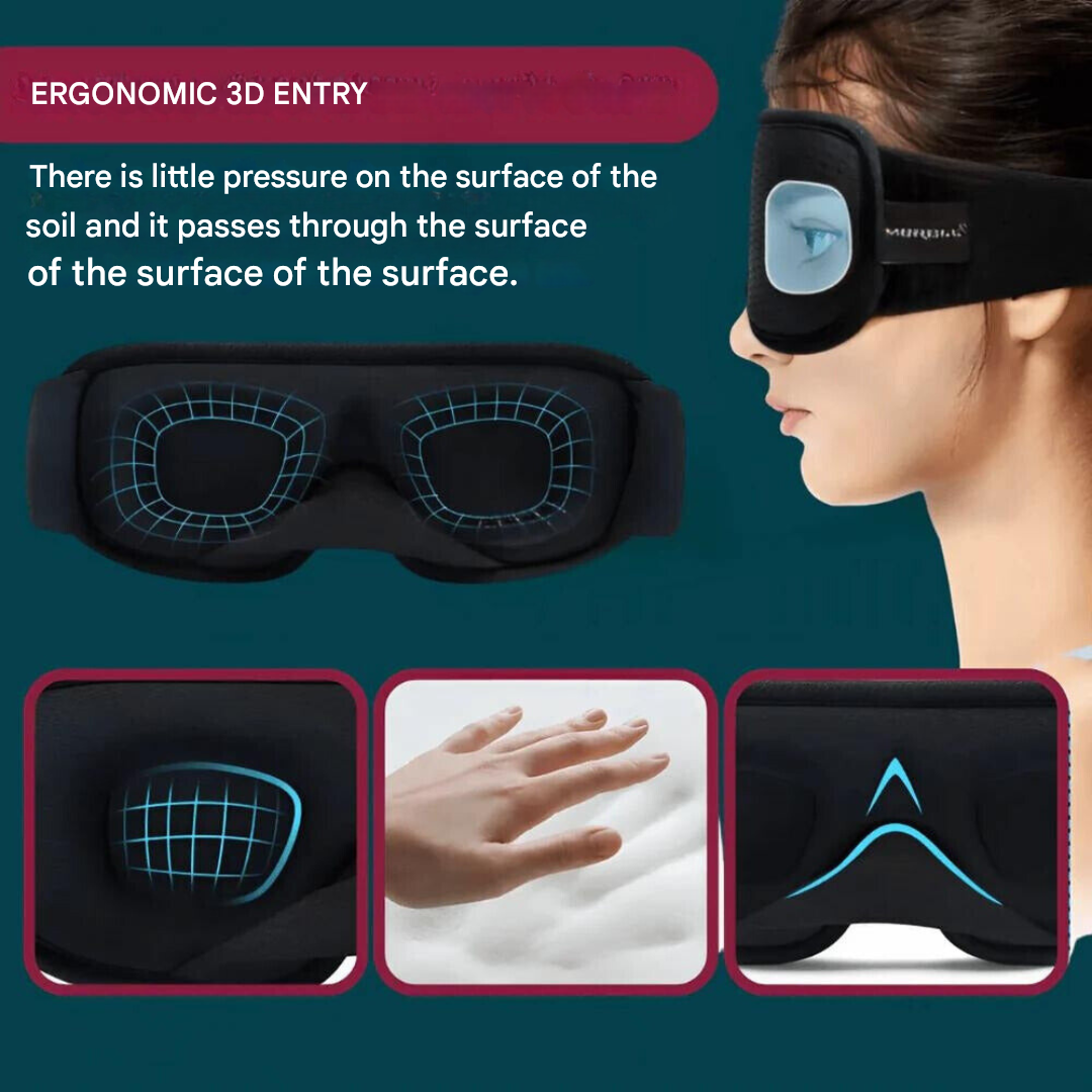 Ergonomic Sleep Mask - CloudDreamer-Black-State of Style