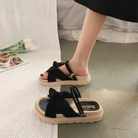 Espadrille Sandals with Wrap Straps - Sienna-Black-3.0-State of Style