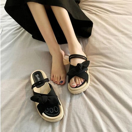 Espadrille Sandals with Wrap Straps - Sienna-Black-3.0-State of Style