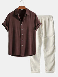Ethan Summer Men's Outfit-Coffee Brown-S-State of Style