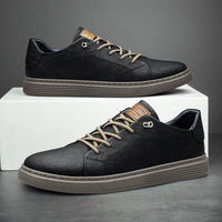 Ethan Vegan Leather Men’s Oxford Sneakers-6-Black-State of Style