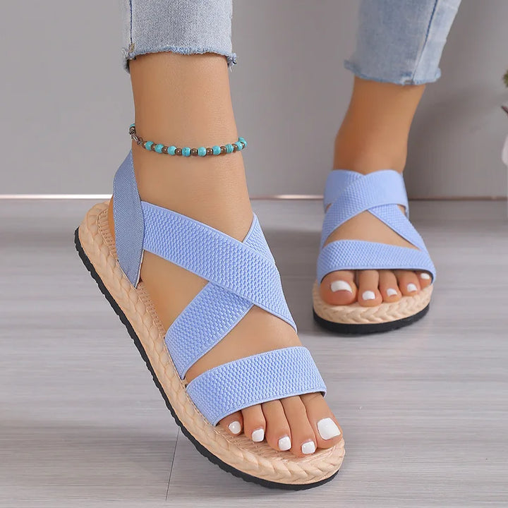 Eva - Orthopedische Beige Comfort Sandalen-Zwart-35-State of Style