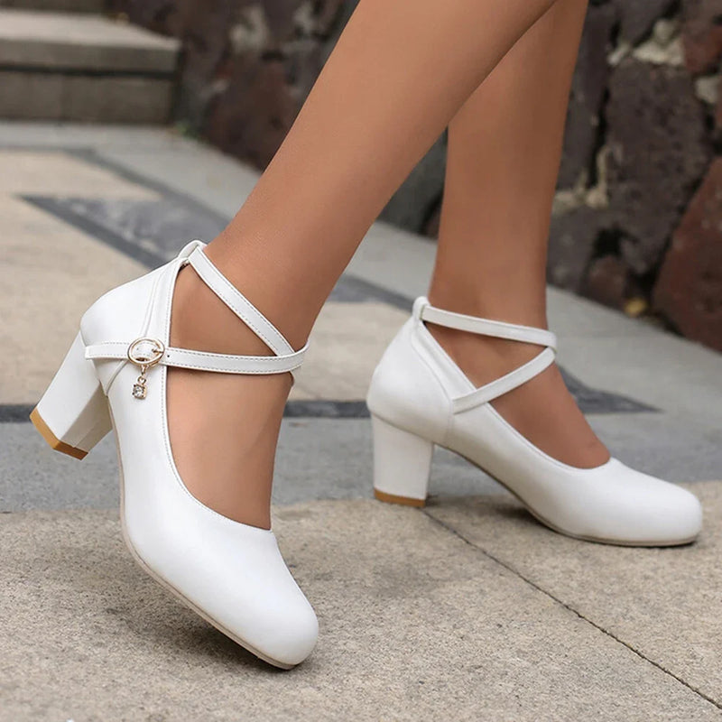 Eva - Orthopedische Klassieke Zwarte Pumps-Zwart-34-State of Style