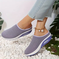 Eva - Orthopedische Marineblauwe Sleehak Slippers-Blauw-36-State of Style