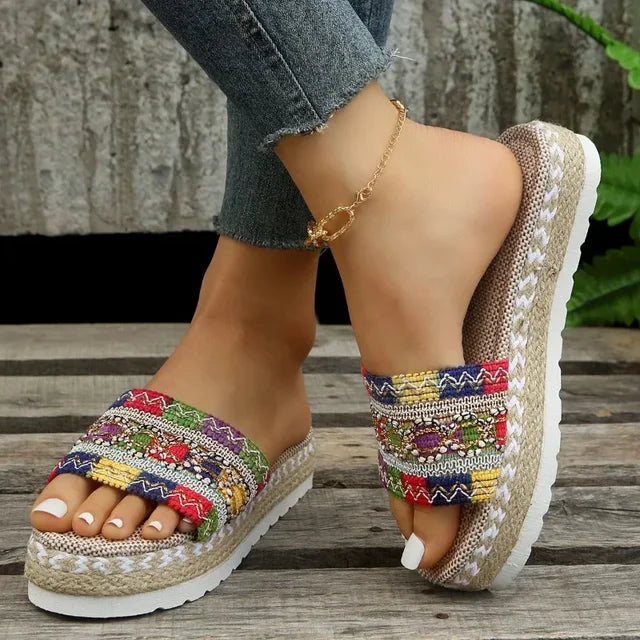 Eva - Orthopedische Zwart Elegante Sandalen-Kleurrijk-36-State of Style