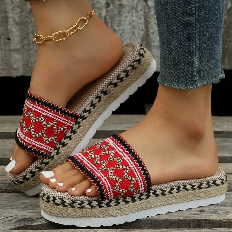 Eva - Orthopedische Zwart Elegante Sandalen-Red-36-State of Style
