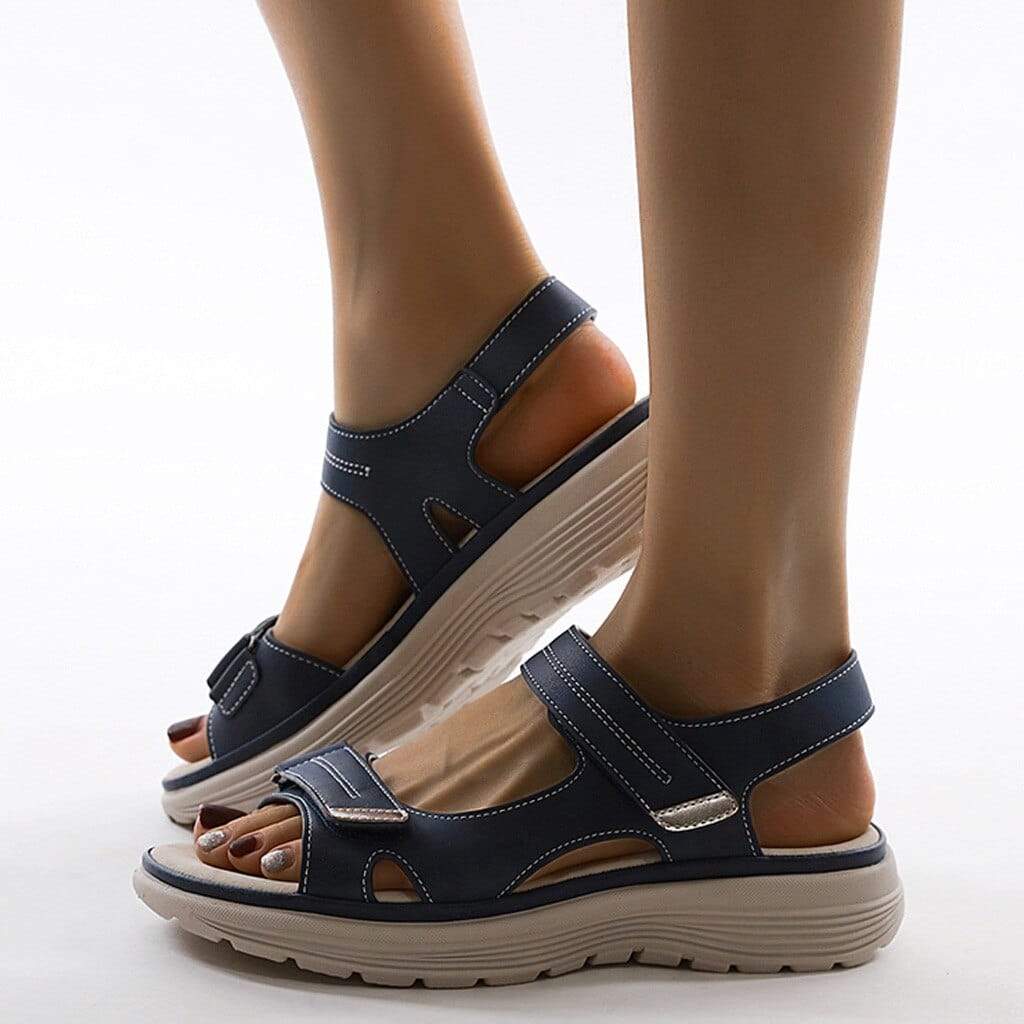 Eva - Orthopedische Zwarte Bunion Sandalen-Blauw-35-State of Style