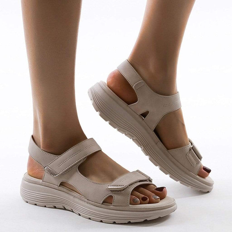 Eva - Orthopedische Zwarte Bunion Sandalen-Naakt-35-State of Style