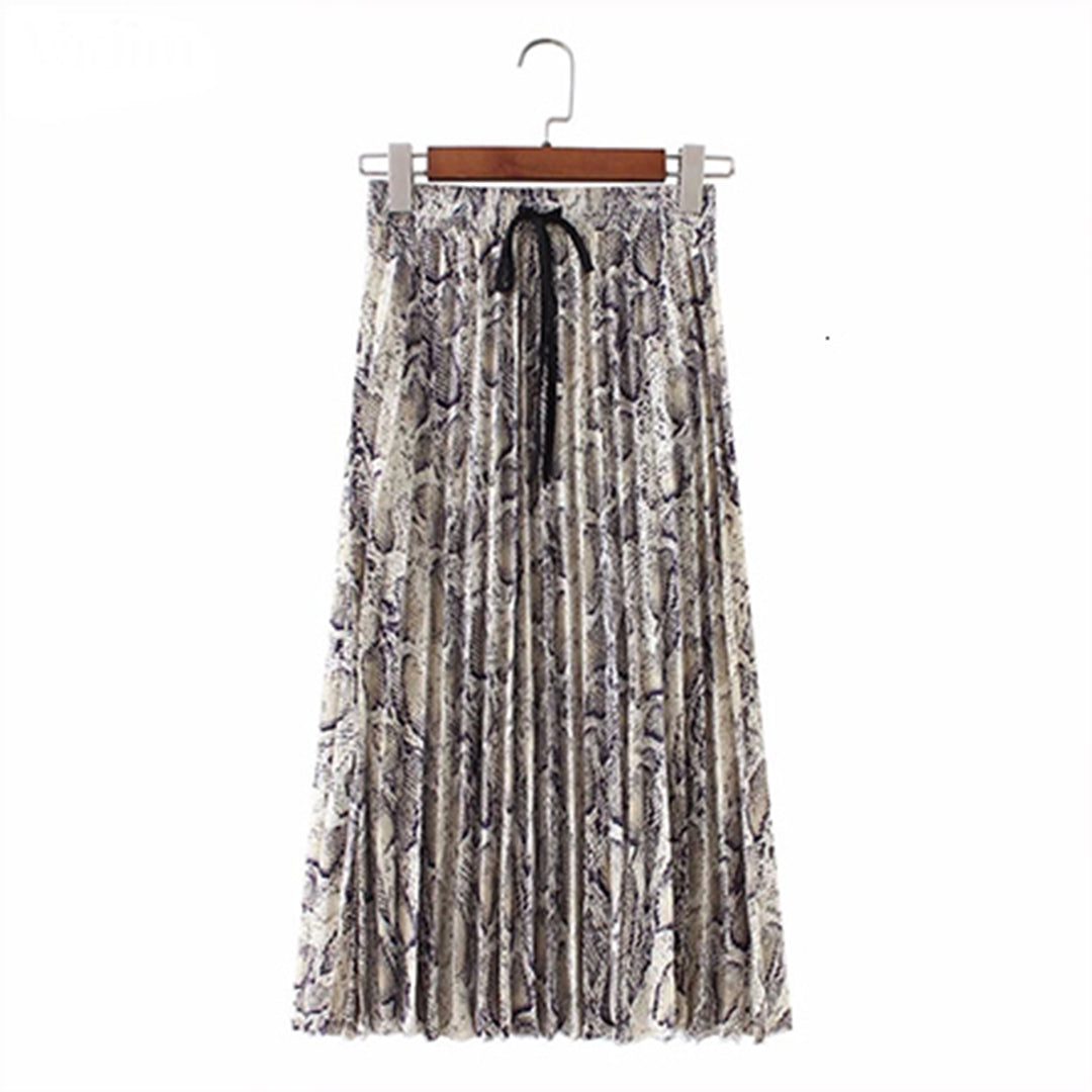 Evelina | Vintage Maxi Skirt with Tiger Print-Snake-M-State of Style