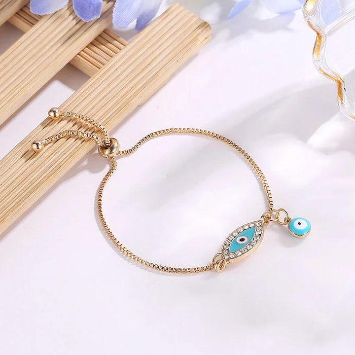 Evil Eye Bracelet in Ethno Style - Selene-Light Blue-State of Style