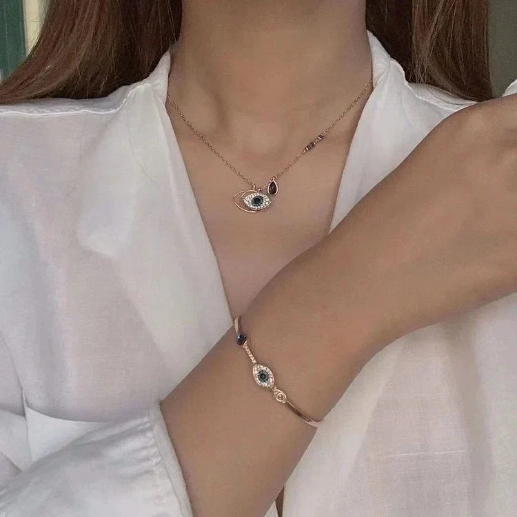 Evil Eye Necklace and Bracelet Set - Amira-Set-State of Style