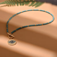 Evil Eye Pearl Choker Necklace | Protection and Style-BLUE 6-State of Style