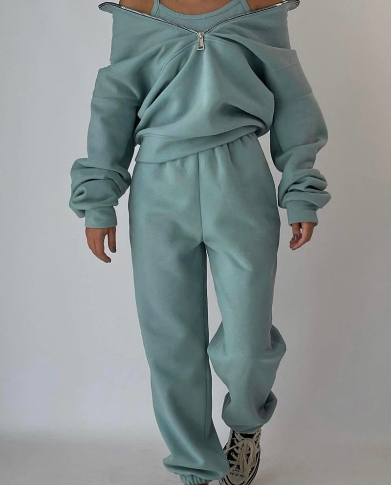 Evy Lounge Set | Cosy Fleece Combo-Pink-S-State of Style