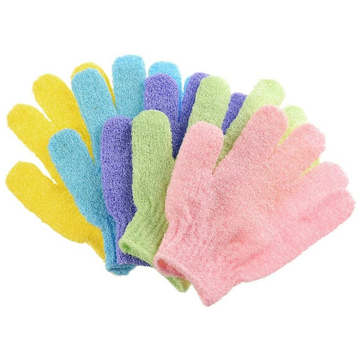 Exfoliating Bath Gloves - 2-Piece Set-Purple-State of Style