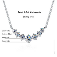 Exquisite 925 Sterling Silver Moissanite Necklace-1.7ct-State of Style