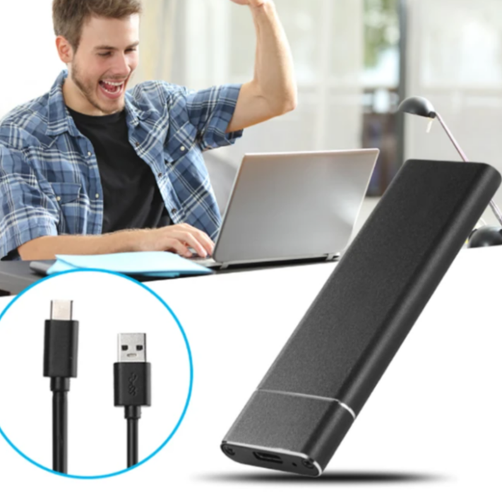External Hard Drive with Ultra-fast Performance - SpeedVault-Black-1TB-State of Style