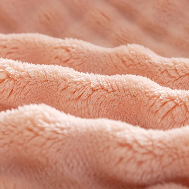 Extra Soft Flannel Blanket - PlushBubble-Pink-70x100cm-State of Style