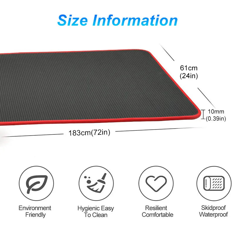 Extra Thick Anti-Slip Yoga Mat – FlexiMat-Black-State of Style