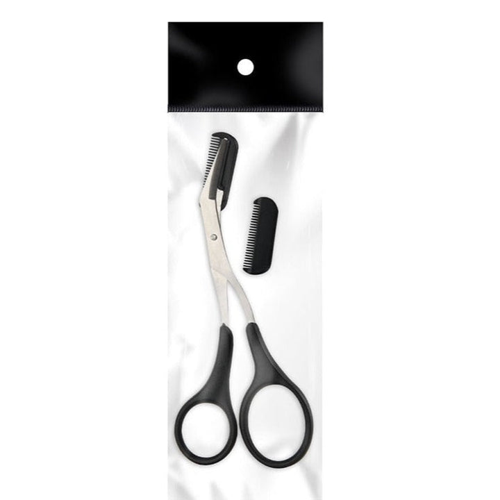 Eyebrow scissors with comb – TrimLuxe-Black-State of Style