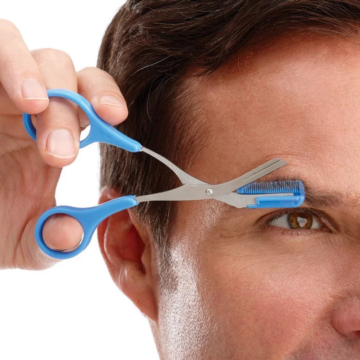 Eyebrow scissors with comb – TrimLuxe-Pink-State of Style