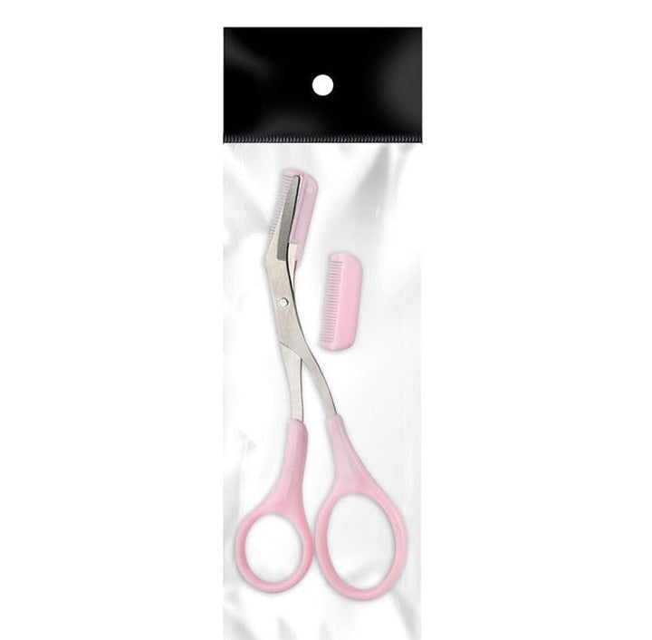 Eyebrow scissors with comb – TrimLuxe-Pink-State of Style
