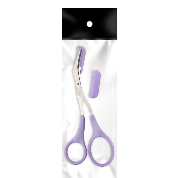 Eyebrow scissors with comb – TrimLuxe-Purple-State of Style