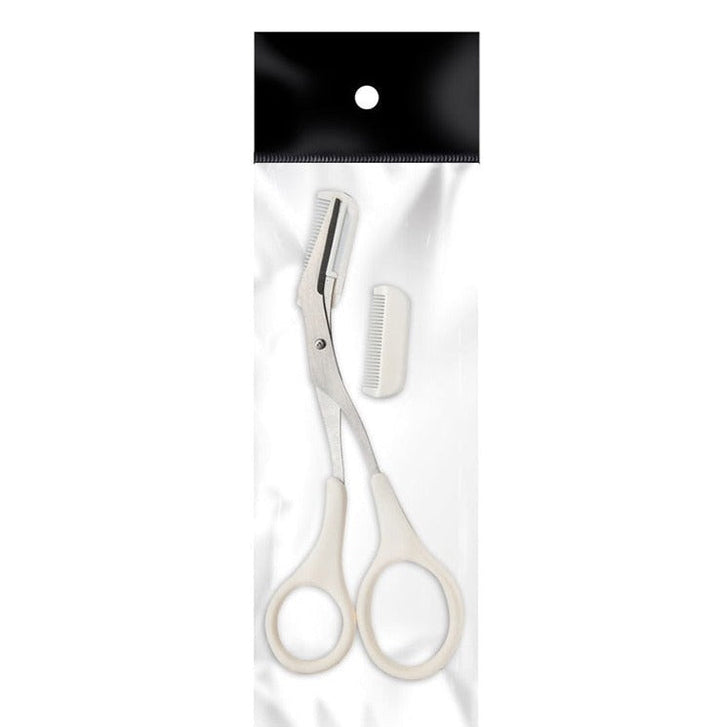 Eyebrow scissors with comb – TrimLuxe-White-State of Style