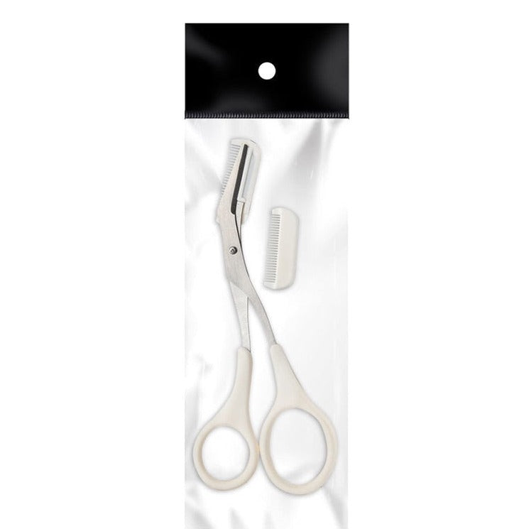 Eyebrow scissors with comb – TrimLuxe-White-State of Style