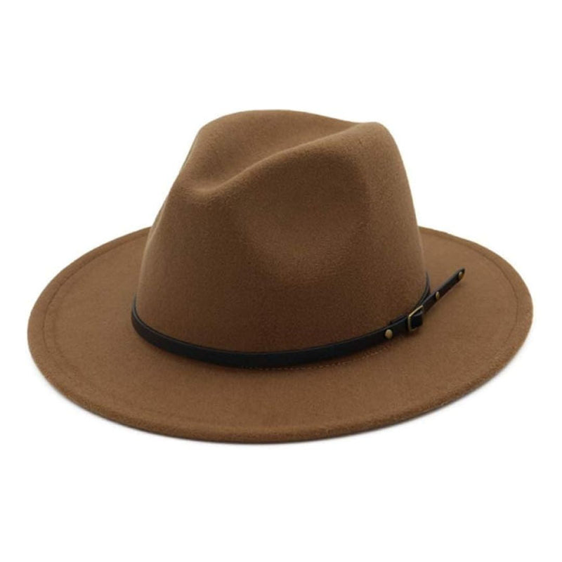 Ezekiel Traditional Hat – Vintage Wide Brim Felt Jazz Hat-Khaki-State of Style