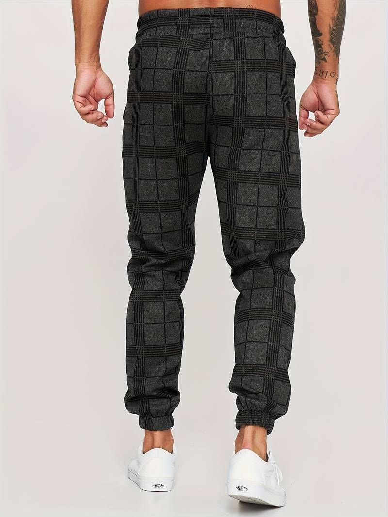 Checked men's jogging trousers – Elian autumn edition